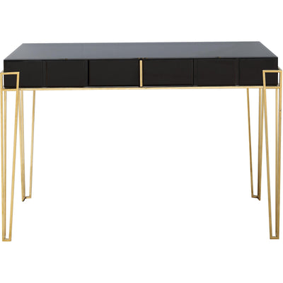 Black Mirrored Console Table