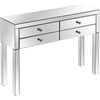 Silver Four Drawer Console Table