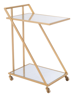 Alto Bar Cart Mirror & Gold