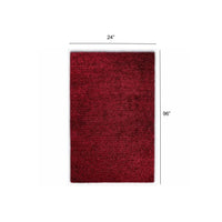 2’ x 8’ Burgundy Contemporary Runner Rug