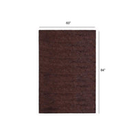 5’ x 7’ Dark Brown Modern Shimmery Area Rug