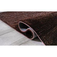 5’ x 7’ Dark Brown Modern Shimmery Area Rug