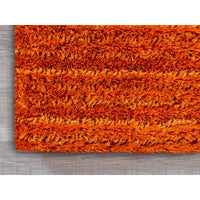 2’ x 8’ Orange Modern Shimmery Runner Rug