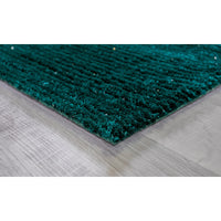 2’ x 8’ Teal Modern Shimmery Runner Rug