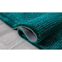 5’ x 7’ Teal Modern Shimmery Area Rug