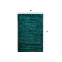 8’ x 10’ Green Modern Shimmery Area Rug
