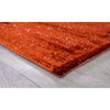 2’ x 8’ Flame Red Modern Shimmery Runner Rug