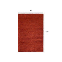 8’ x 10’ Flame Red Modern Shimmery Area Rug