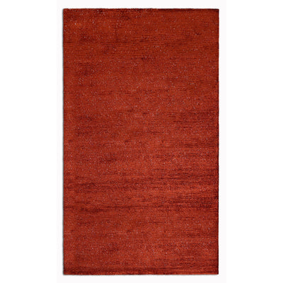 8’ x 10’ Flame Red Modern Shimmery Area Rug