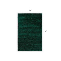 2’ x 8’ Green Modern Shimmery Runner Rug