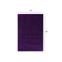 2’ x 8’ Eggplant Purple Modern Shimmery Runner Rug