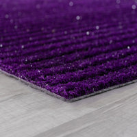 8’ x 10’ Eggplant Purple Modern Shimmery Area Rug