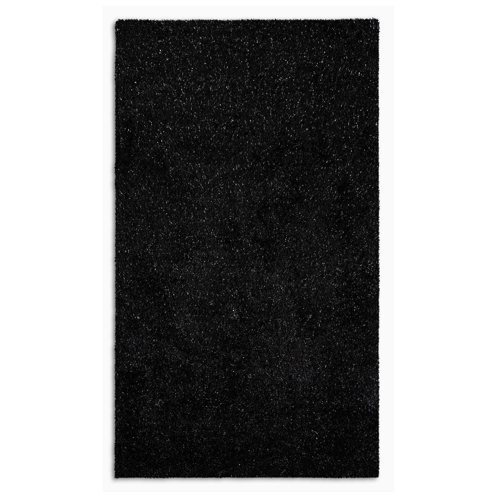 8’ x 10’ Black Textured Modern Area Rug