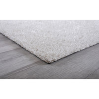 2’ x 8’ White and Silver Sparkly Runner Rug