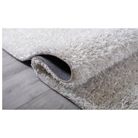 2’ x 8’ White and Silver Sparkly Runner Rug