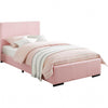 Pink Upholstered Twin Platform Bed