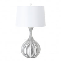 Set of 2 White and Gray Modern Table Lamps