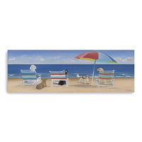 60" x 20" Dogs Perfect Beach Day Canvas Wall Art