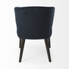 Dark Navy and Black Mid Century Wingback Dining Chair