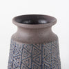 6" Brown and Blue Tribal Ceramic Vase