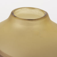 8" Brown and Beige Smoky Sand Dunes Glass Vase