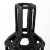 12" Black Pierced Pattern Ceramic Vase