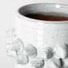 11" Organic Style Whitewash Spikely Ceramic Vase