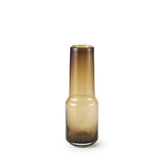 12" Vintage Look Ombre Brown Glass Vase