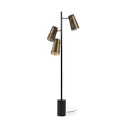 Gold and Black Metal Floor Lamp