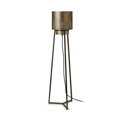 Gold Textured Tripod Floor Lamp