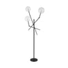 Black Tri Globe Contemporary Metal Floor Lamp