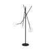 Black Tri Globe Contemporary Metal Floor Lamp