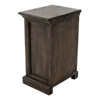 Black Wash Three Drawer Nightstand