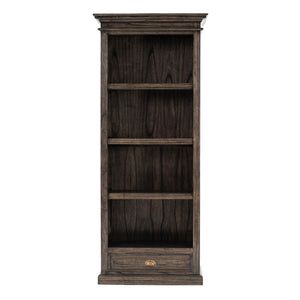 Black Wash Bookcase With One Drawer