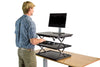 Black Adjustable Tall Standing Desk Converter and Riser