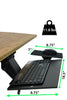 Black Ergonomic Under Desk Pull Out Keyboard Tray