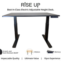Premier Black Dual Motor Electric Office Adjustable Standing Desk