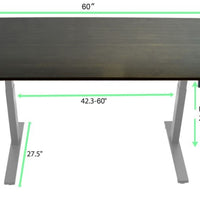 Premier 52" Gray Dual Motor Electric Office Adjustable Standing Desk