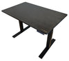 Black on Black Bamboo Dual Motor Electric Office Adjustable Computer Desk