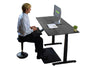 Black on Black Bamboo Dual Motor Electric Office Adjustable Computer Desk