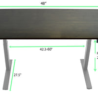 Gray Bamboo Dual Motor Electric Office Adjustable Computer Desk