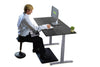 Gray Bamboo Dual Motor Electric Office Adjustable Computer Desk