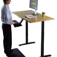 Natural Bamboo Dual Motor Electric Office Adjustable Computer Desk