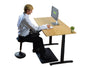 Black and Natural Bamboo 45" Dual Motor Electric Office Adjustable Computer Desk