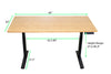 Black and Natural Bamboo 45" Dual Motor Electric Office Adjustable Computer Desk