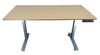 Gray and Natural Bamboo 45" Dual Motor Electric Office Adjustable Computer Desk