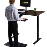 Black on Black 45" Bamboo Dual Motor Electric Office Adjustable Computer Desk