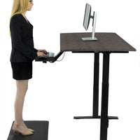 Black on Black 45" Bamboo Dual Motor Electric Office Adjustable Computer Desk