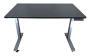 Gray and Black 45" Bamboo Dual Motor Electric Office Adjustable Computer Desk