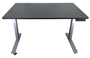 Gray and Black 52" Bamboo Dual Motor Electric Office Adjustable Computer Desk